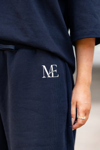 ManEmy black matching set — unisex oversized loungewear, ME monogram