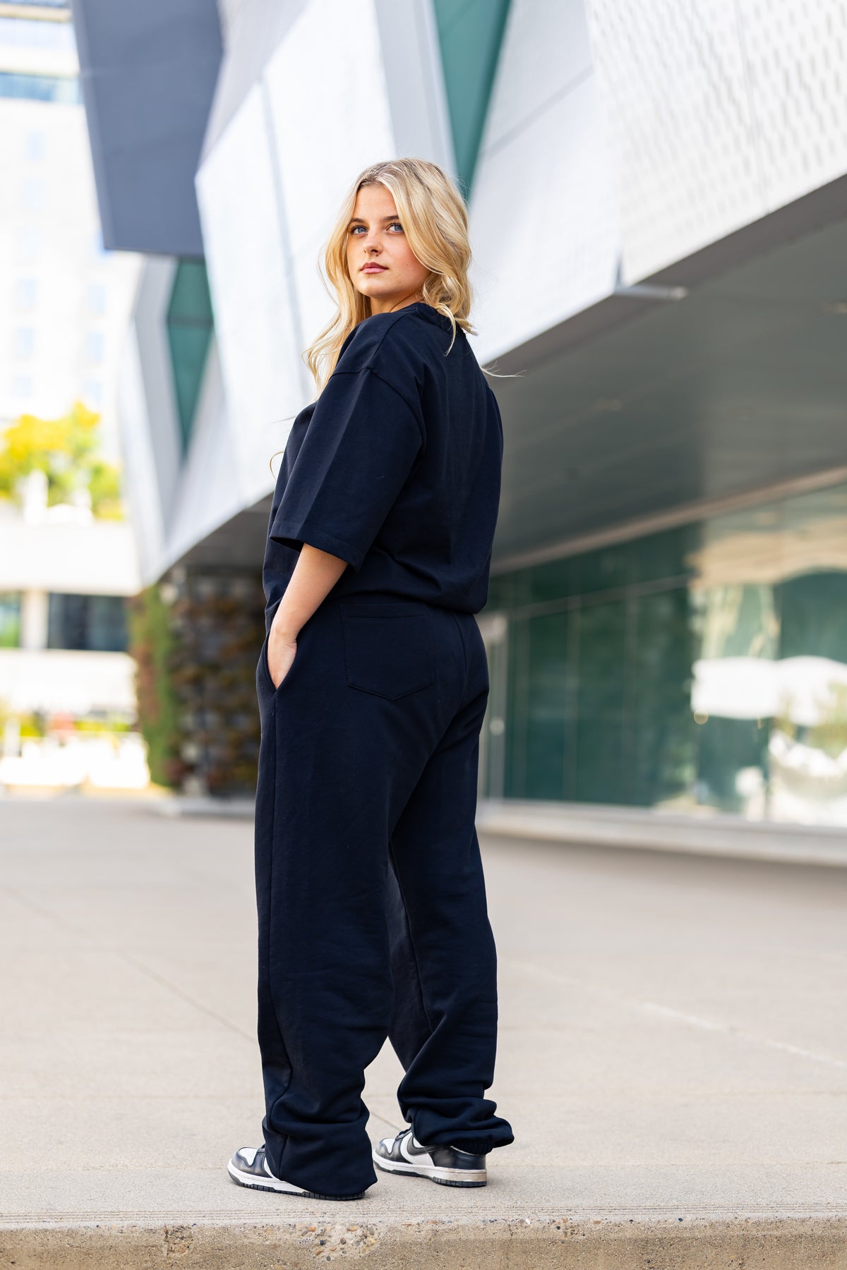 ManEmy black oversized set — Made in Italy heavyweight cotton, oversized fit