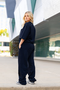 ManEmy black oversized set — Made in Italy heavyweight cotton, oversized fit