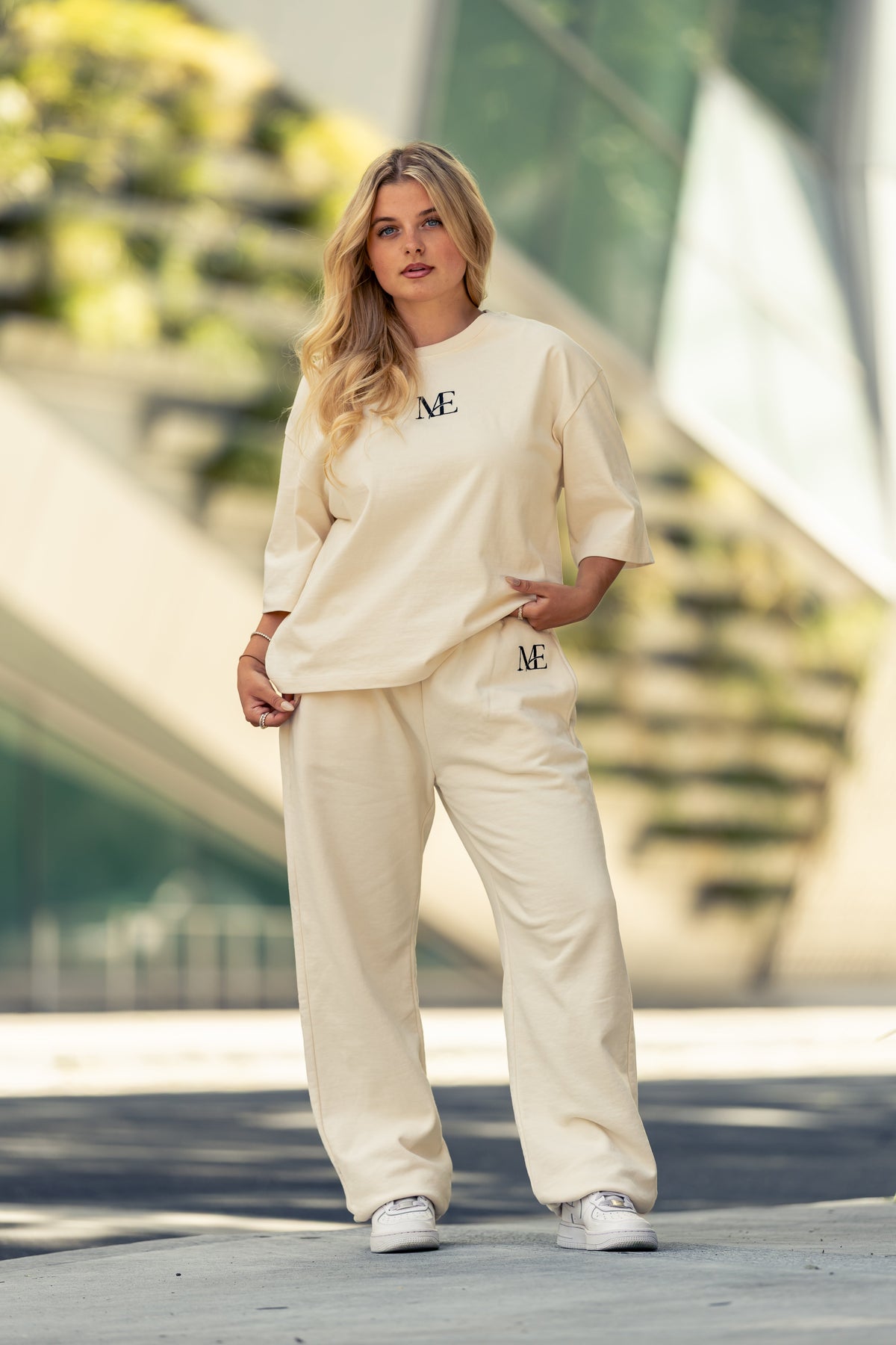 ManEmy Oversized Set Cream — lookbook portrait, Berlin shoot
